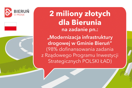 Mamy dofinansowanie na przebudowę kolejnych dróg w Bieruniu! Ulice Jastrzębia, Sokolska, Słowiańska i Łysinowa boczna